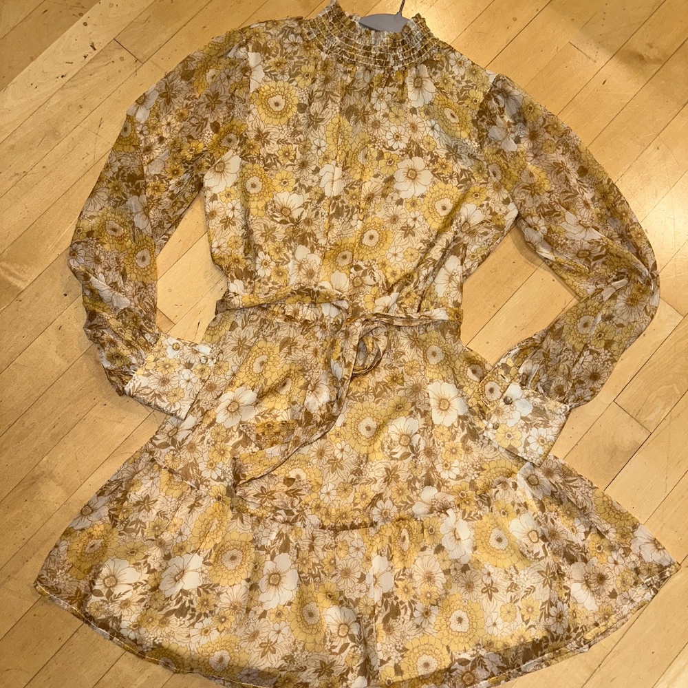 MINKPINK Dacey smocked neck dress, XS,,,GD1131 - Picture 5 of 8